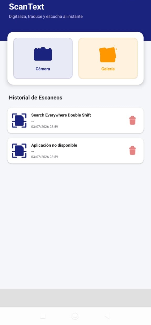 ScanText — Aplicación Móvil de OCR y Traducción Offline-First